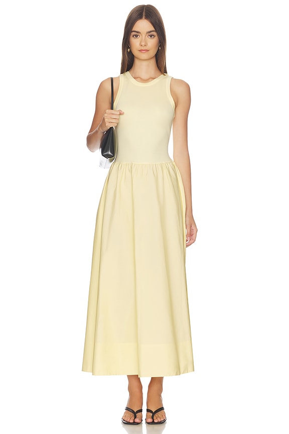 Crew Neck Sleeveless Fit And Flare Dress