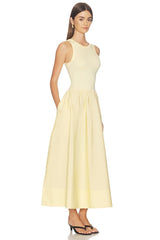 Crew Neck Sleeveless Fit And Flare Dress