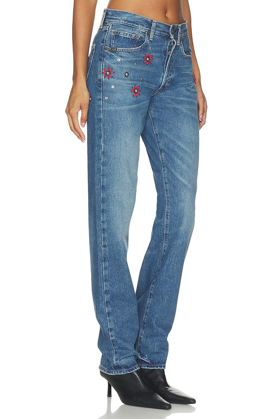 Rigid Denim Standard Straight Jeans