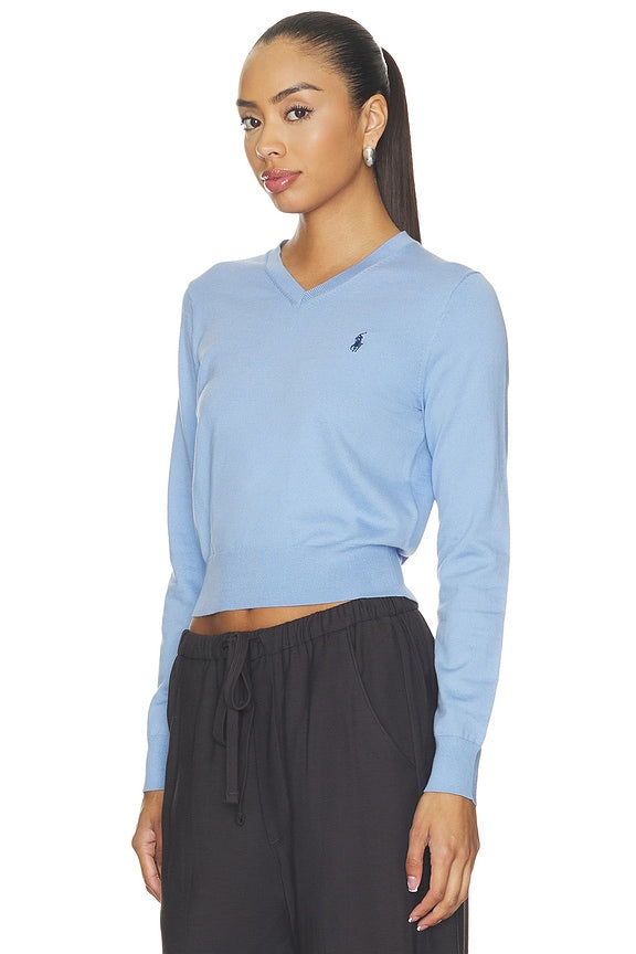 Cotton Long Sleeve Crew Neck Pullover Sweater