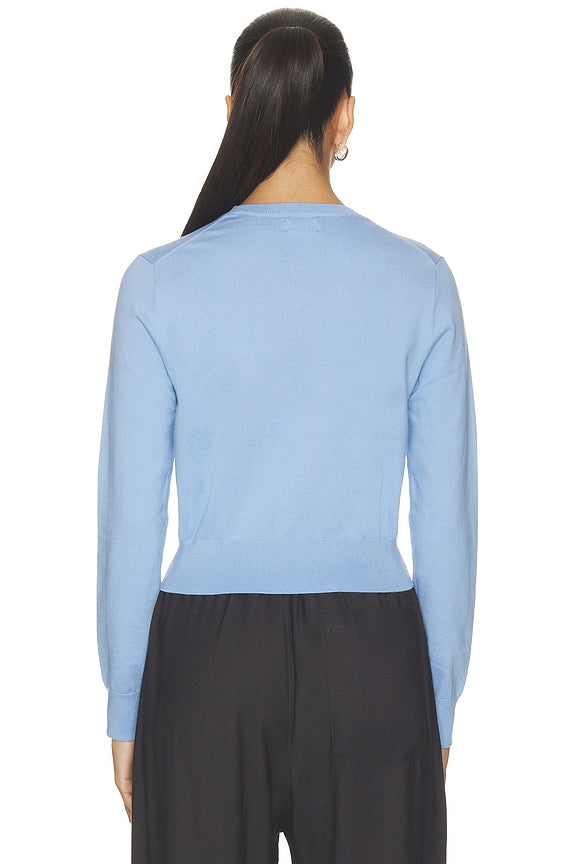 Cotton Long Sleeve Crew Neck Pullover Sweater
