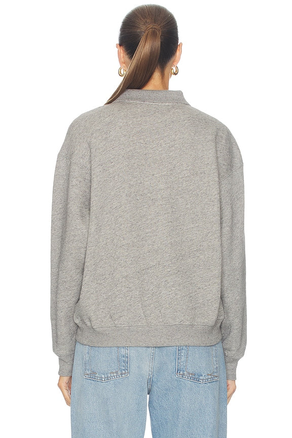 Fleece Polo Long Sleeve Sweater