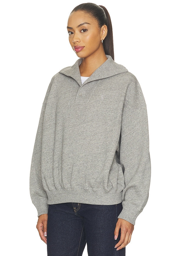 Arctic Fleece Knit Long Sleeve Mock Neck Sweatshirt