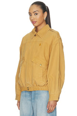 Cotton Canvas Bomber Jacket