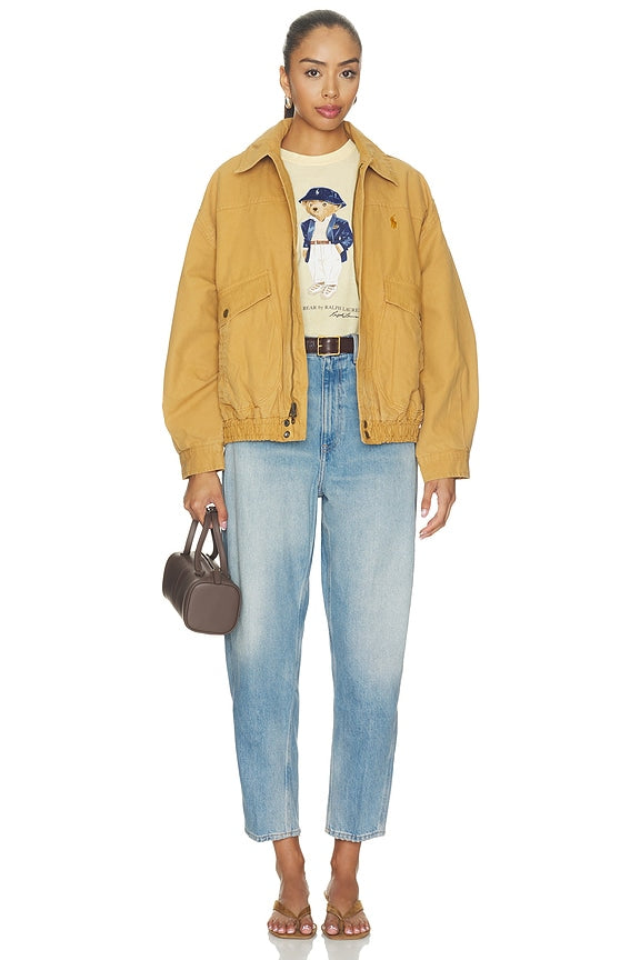 Cotton Canvas Bomber Jacket