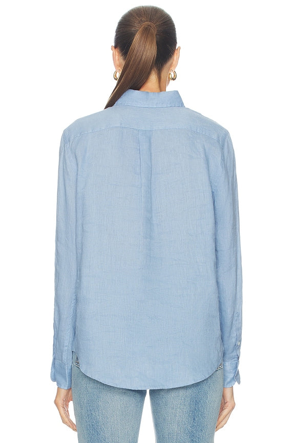 Linen Long Sleeve Button Front Shirt
