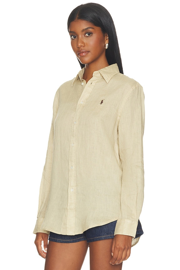 Linen Button Front Shirt