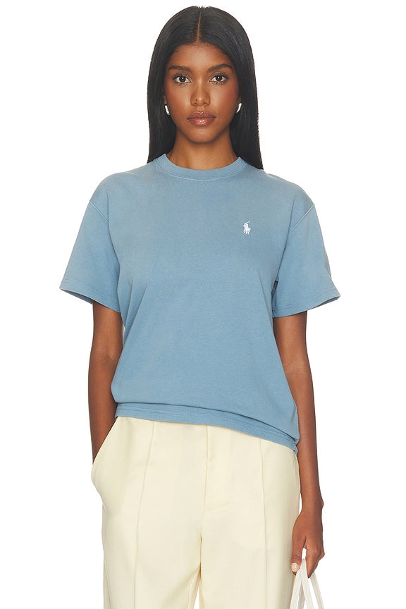Jersey Knit Short Sleeve Crew Neck T Shirt