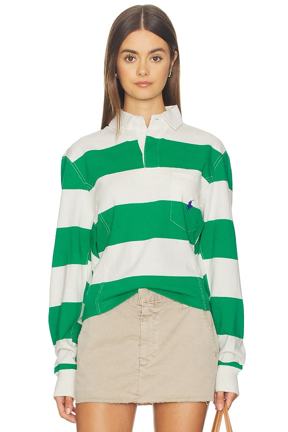 Vintage Long Sleeve Polo Top
