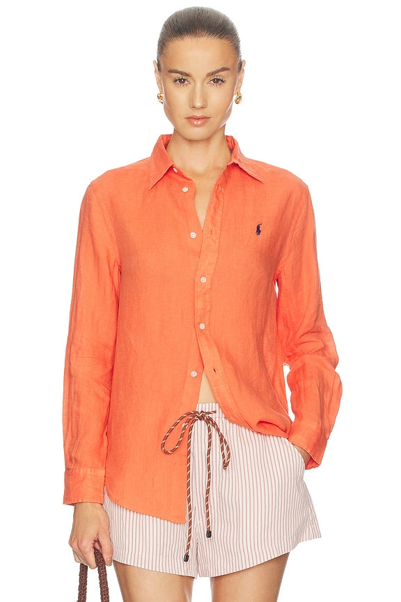 Classic Long Sleeve Button Front Shirt
