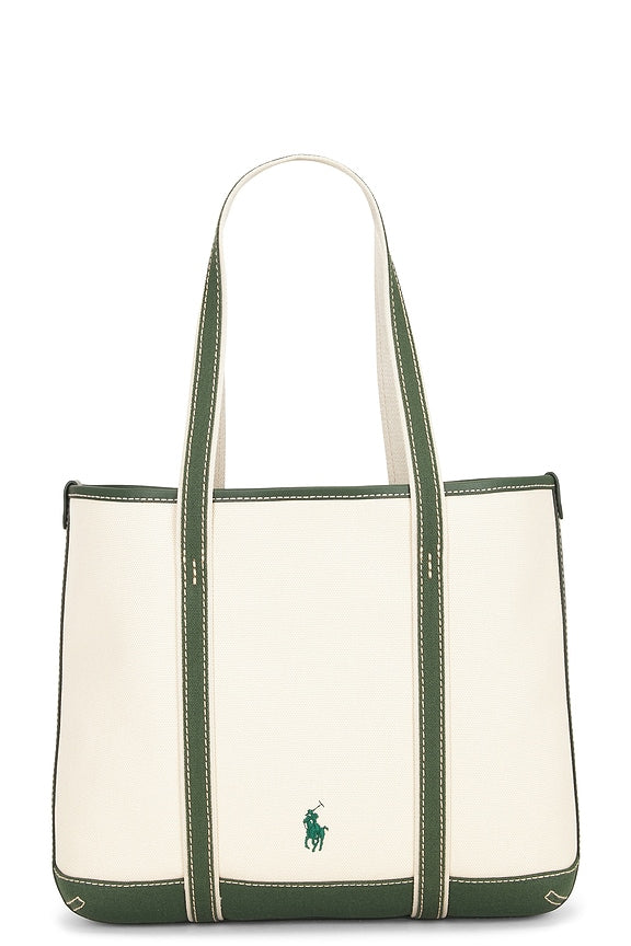 Canvas Leather Tote Small Bag
