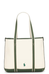Canvas Leather Tote Small Bag