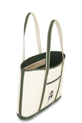 Canvas Leather Tote Small Bag