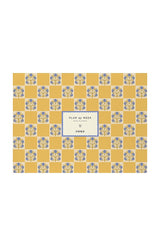 Floral Checkerboard Undated Weekly Desk Planner