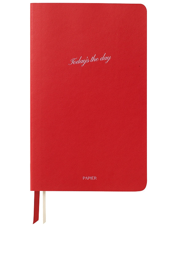 Today's The Day Faux Leather Softcover Notebook