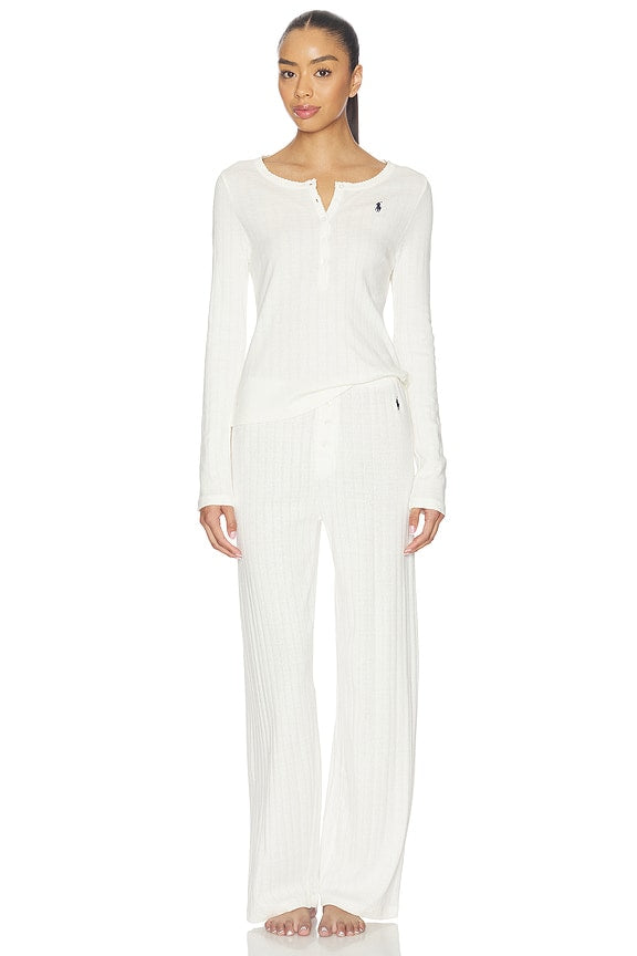 Henley &amp; Wide Leg Sleep Set