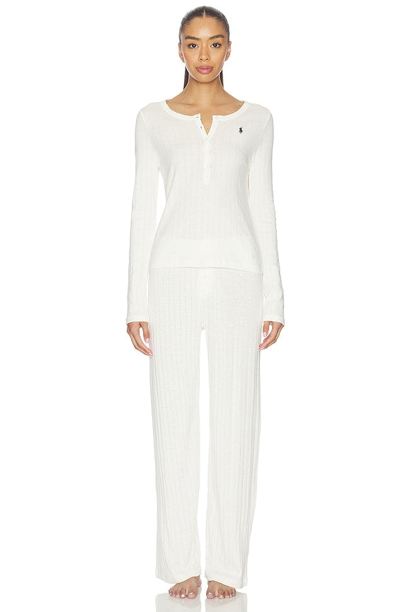 Henley &amp; Wide Leg Sleep Set