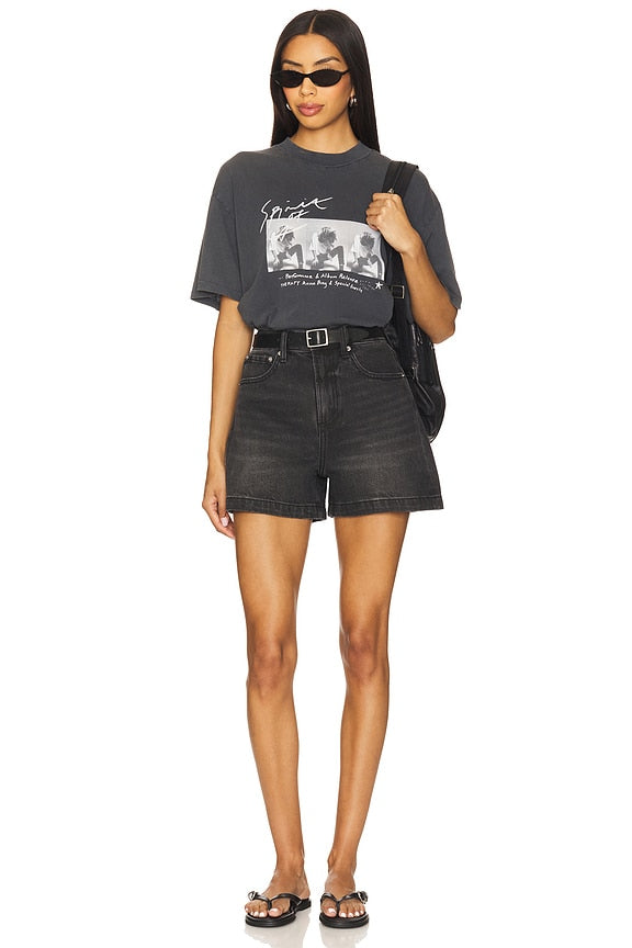 Saige High Rise Cut Off Short