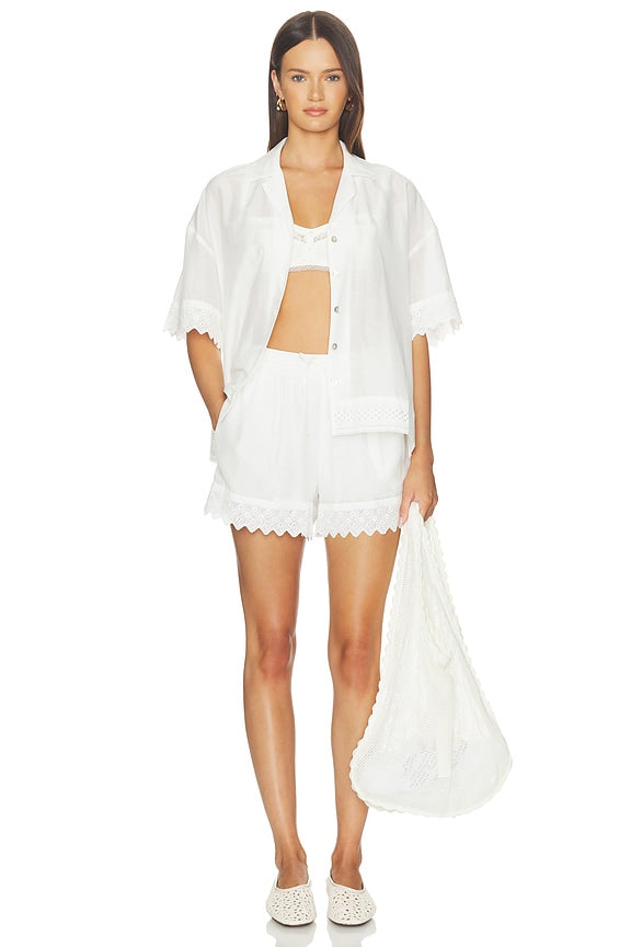 Meiya Silk Blend Camp Short