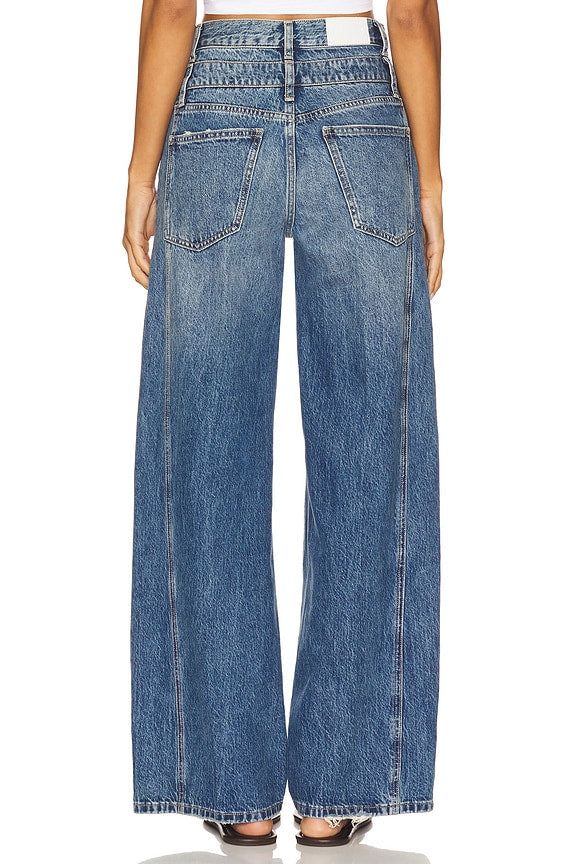 Caleb High Rise Relaxed Stacked Waist Jeans