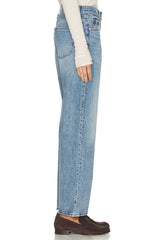 Lexi Mid Rise Bowed Straight Jeans