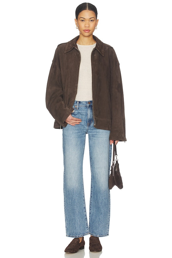 Lexi Mid Rise Bowed Straight Jeans