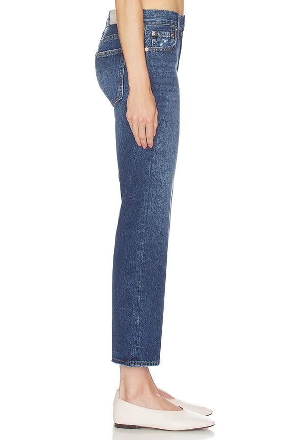 Issa Mid Rise Ankle Straight Leg Jeans