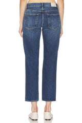 Issa Mid Rise Ankle Straight Leg Jeans