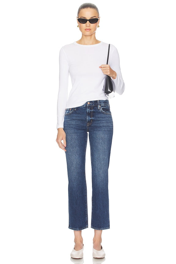 Issa Mid Rise Ankle Straight Leg Jeans