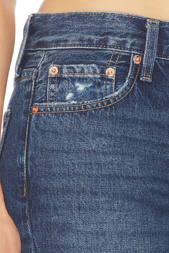 Issa Mid Rise Ankle Straight Leg Jeans