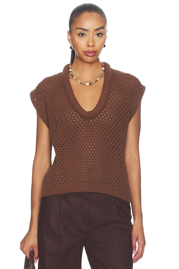 Beck Open Knit Cropped Sweater
