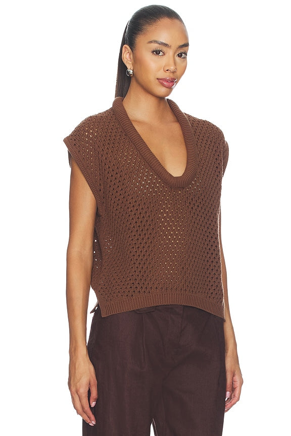 Beck Open Knit Cropped Sweater