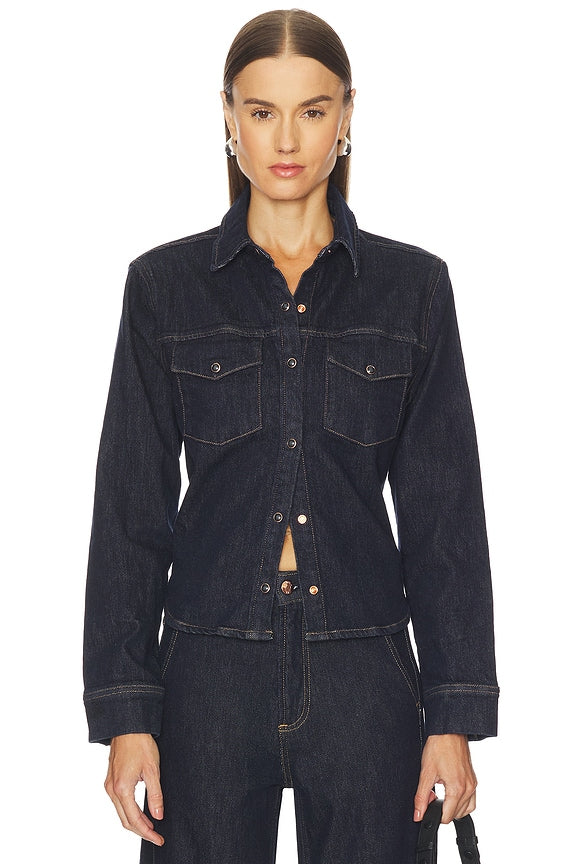 Thea Shrunken Denim Shacket