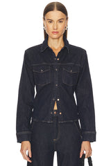 Thea Shrunken Denim Shacket
