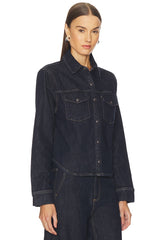 Thea Shrunken Denim Shacket