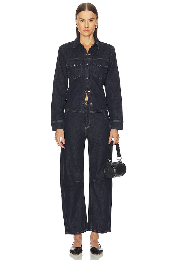 Thea Shrunken Denim Shacket