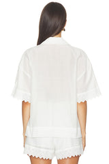 Maliah Silk Blend Camp Shirt