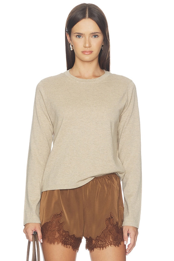 Cotton Cashmere Long Sleeve Tee