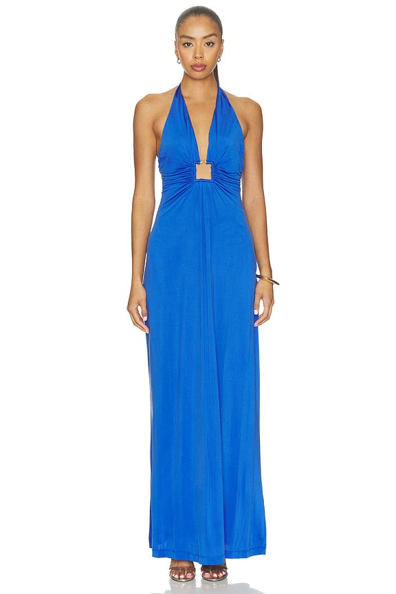 Sawyer Cupro Halter Dress