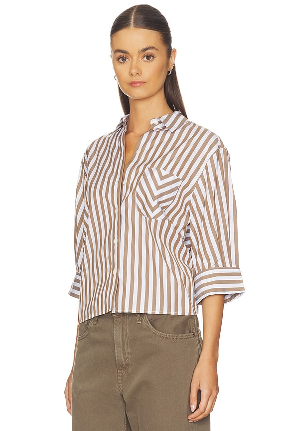 Lucia Stripe Poplin Shirt