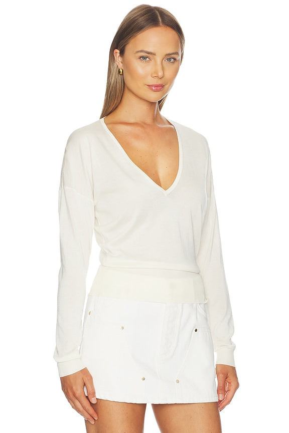 Silk Cashmere V Neck Sweater
