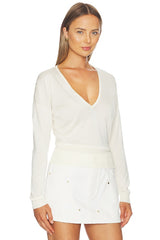 Silk Cashmere V Neck Sweater