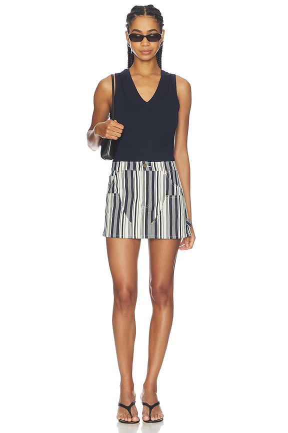 Stripe Cargo Skirt