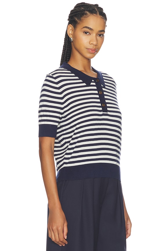 Stripe Knit Polo