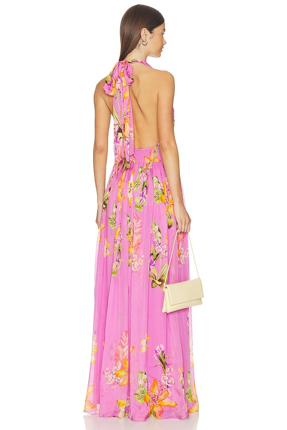 Back Ties Maxi Dress