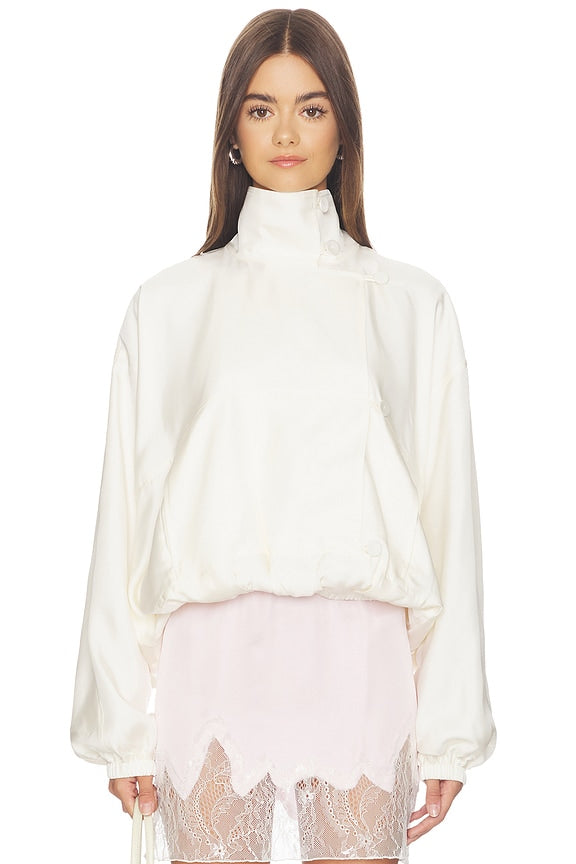 Silk Blouson Anorak Jacket
