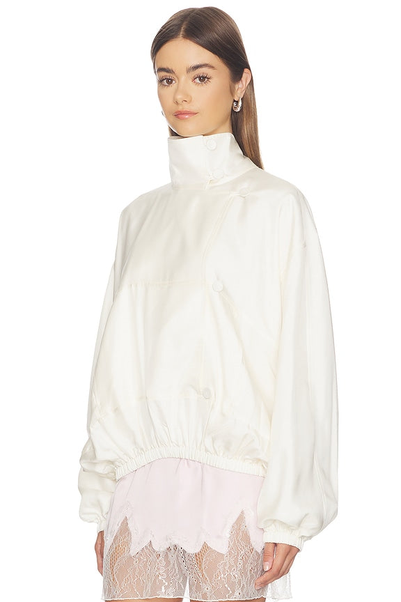 Silk Blouson Anorak Jacket