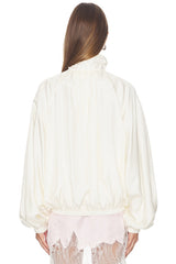 Silk Blouson Anorak Jacket