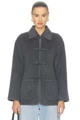 Double Faced Wool Pankou Closure Jacket