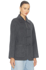 Double Faced Wool Pankou Closure Jacket